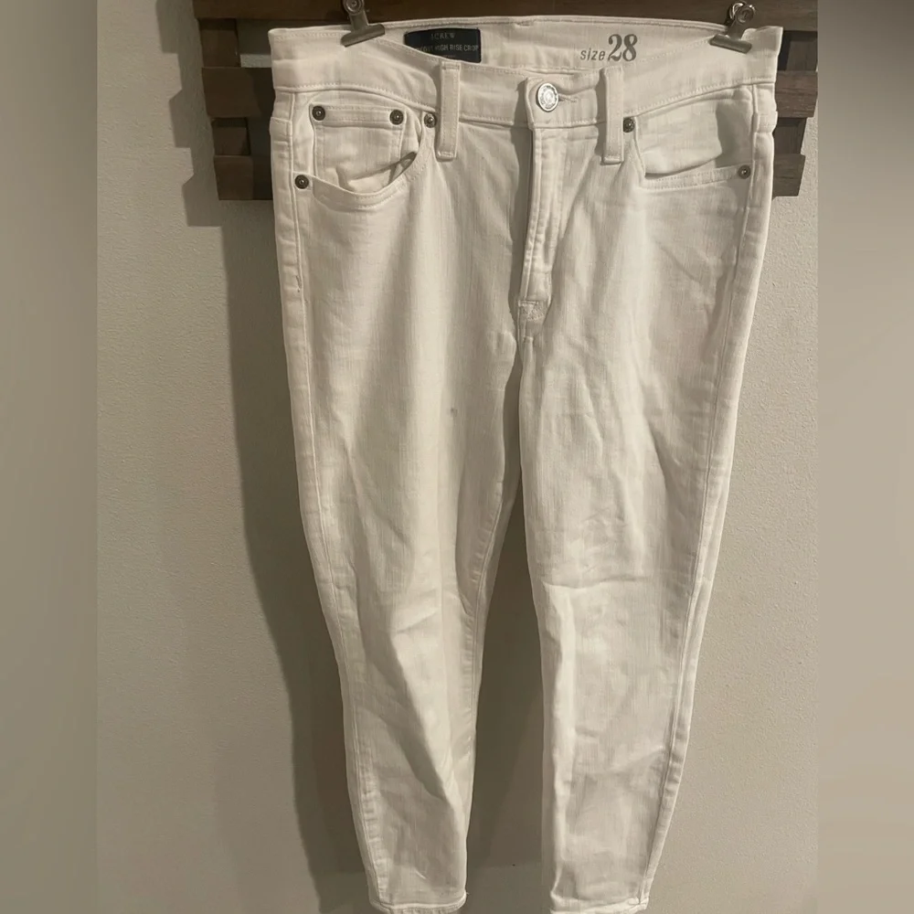 J. Crew White High Rise Crop‎ Jeans Size 28